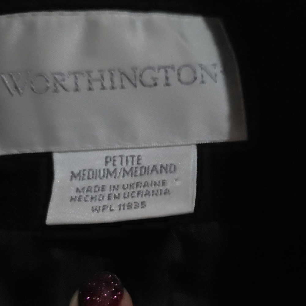 Worthington Black Pea Coat